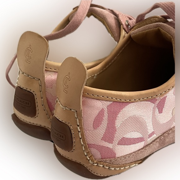 Coach Pink and Tan Janae Women's Sneakers Y2K 7.5 - Picture 3 of 6